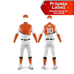 ชุดเบสบอลสั่งทำขายส่ง พิมพ์ลายตามต้องการ ชุดกีฬาแบรนด์ส่วนตัว ชุดเบสบอลปักชื่อทีมตามสั่ง ทนทาน - Product Image 1