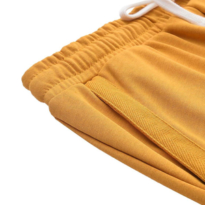 Pantalones Cortos Deportivos para Hombre, Estilo Urbano, Cintura Media, Cierre con Cordón, Transpirables, de Secado Rápido, Nailon/Acrílico, Color Amarillo Mostaza - Product Image 2