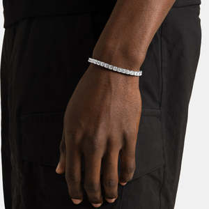 925 Sterling <b>Silver</b> 4MM Moissanite Tennis Bracelet VVS D Color Diamond Bracelet Luxury Iced Out Bracelet <b>for</b> <b>Men</b> Women - Product Image 1