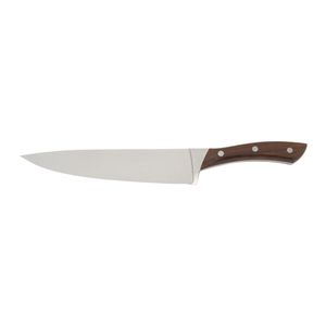 Cuchillos de cocina Silver Blade con mango de madera marrón, diseño de triple remache y punta afilada para cortar y preparar alimentos - Product Image 1