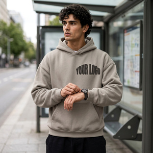 Sudadera con Capucha Extra Grande Personalizada para Hombre, Estilo Urbano Informal, de Algodón Grueso y Resistente - Product Image 2