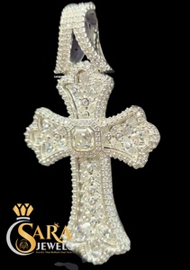 ซื้อจี้รูปกางเขนประดับเพชรโมอิสซาไนต์ VVS สไตล์ฮิปฮอป วินเทจ สำหรับผู้ชายและผู้หญิง เหมาะสำหรับงานแต่งงาน ของขวัญในโอกาสพิเศษ - Product Image 4