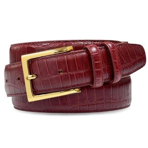 Ceinture de taille Cowherd en cuir véritable, style affaires, pour homme, avec boucle ardillon en alliage réversible, largeur 3,5 cm, longueur 105-125 cm – Grande Vente - Product Image 1