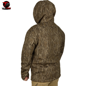 Sudadera con Capucha de Caza para Hombre, de Forro Polar Pesado, con Camuflaje de Corteza de Madera, con Cordón Ajustable y Bolsillo Frontal Tipo Canguro - Product Image 2