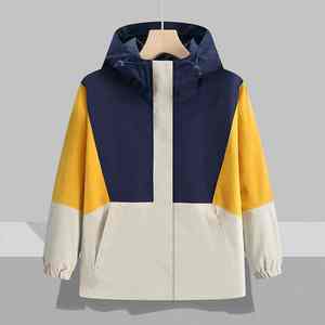 SUMROOS Men's Lightweight Waterproof Zippered Hooded Bomber Jacket with Heart Pattern Fall Streetwear <b>Windbreaker</b> - Product Image 1