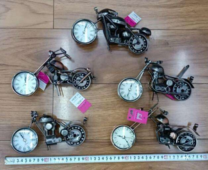 Metal Iron Motorcycle Model Creative Home Decoration <b>Clock</b> Ornaments - Product Image 3