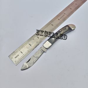 Cuchillo Plegable de Bolsillo de Acero de Damasco Hecho a Mano Personalizado con Funda de Cuero, Cuchillos al por Mayor de Grado Industrial OEM - Product Image 5