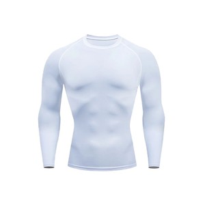 Rashguard léger de haute qualité pour hommes, manches longues, maillot de sport à compression unie pour adultes et garçons, chemise de combat MMA unie - Product Image 1