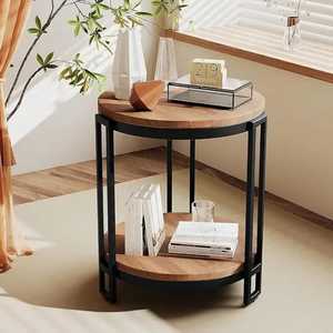 Modern Handmade Solid Wood Eco-Friendly Side <b>Table</b> End <b>Table</b> Ribbed Base Pedestal Coffee <b>Table</b> Minimalist Nightstand Living Room - Product Image 6