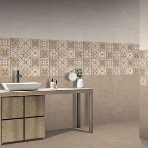 Modern Minimalist White Glossy Ceramic Wall <b>Tile</b> 300x600 Suitable for Corporate Office and Commercial Infrastructure Use - Product Image 3