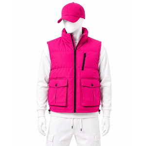 Men's <b>Warm</b> Insulated Puffer Vest Stand Collar Quilted Sleeveless Jacket for Hiking Camping Travel - Product Image 2