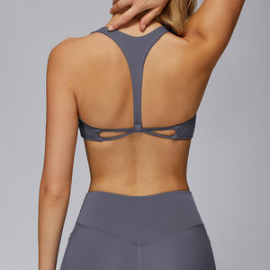 Twist Front Sports Bra <b>Crop</b> <b>Top</b> with Medium <b>Support</b> for Women Yoga Workout Sports Bra For Women - Product Image 5