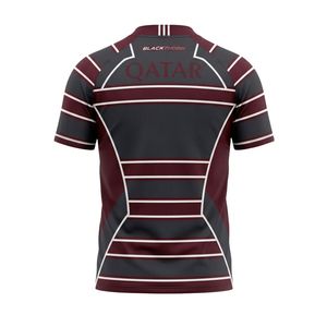 Maillot de rugby personnalisé respirant, à séchage rapide, antibactérien, imprimé animalier par sublimation, service OEM, pour adultes, en gros - Product Image 2