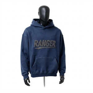 <b>Ranger</b> Embossed Logo Hooded Sweatshirt Men's Cotton Fleece Casual Pullover Autumn Wear Wholesale rate - Product Image 1