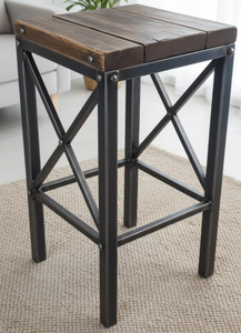 Taburete de Bar Moderno de Madera de Teca Sólida para Exteriores, Directo de Fábrica, para Cafés, Resorts, Villas y Proyectos Hoteleros - Product Image 3