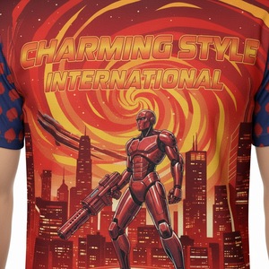 Camiseta de poliéster y spandex personalizada, deportiva, que absorbe la humedad, para hombre, DHL Pantone, informal, sublimada. - Product Image 6