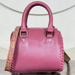 2026 New Personalized Genuine <b>Leather</b> <b>Tooled</b> Western Speedy Bag Cowhide <b>Leather</b> Floral Handcrafted Lady Shoulder Speedy Handbag - Product Image 5