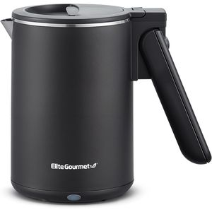 Bollitore Elettrico da Viaggio a Doppio Voltaggio 120-230V, 0.6L, Doppia Parete Isolata, Interno in Acciaio Inox Cool Touch, Coperchio con Chiusura a Cerniera - Product Image 1