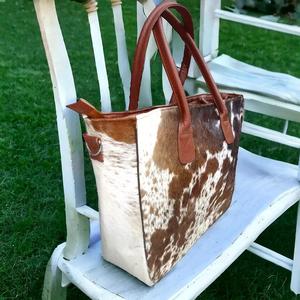 Sac fourre-tout en cuir véritable de haute qualité, prix de gros, pour femme, dernier design noir et blanc, multifonctionnel - Product Image 1