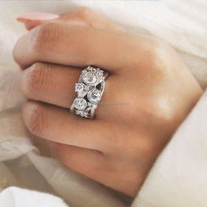 IGI/GIA Lab Grown Round Cut Diamond Vintage 14K Oro amarillo Boda/Anillo de compromiso Anillos finos unisex para aniversario perfecto - Product Image 3