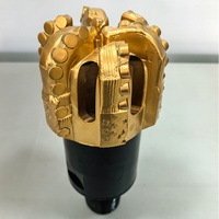 Foret en acier au carbone diamanté PDC forgé de grande taille 165 mm, canal de flux unique, forage de puits efficace, outil de forage dur