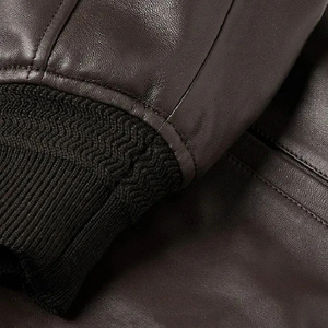 Men Genuine <b>Leather</b> Waterproof Windproof Eco-Friendly Turn Down Collar Streetwear Motorbike <b>Jackets</b> with Low MOQ - Product Image 5