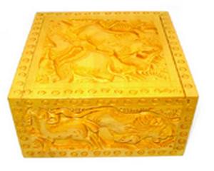 Boîte à monnaie en bois écologique artisanale avec couvercle, conteneur de rangement décoratif en bois massif de qualité supérieure, décoration élégante pour la maison, à fixer au mur - Product Image 4