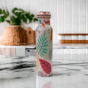 <b>Unicorn</b> Print Copper Water Bottle Pure Copper Drinking Bottle Leak Proof Reusable Ayurvedic Travel <b>Gift</b> Bottle - Product Image 3
