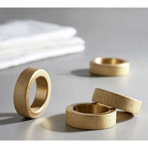<b>Wedding</b> <b>Napkin</b> Ring Simple Round Shape Gold Finished Exclusive Quality Hotels <b>Napkin</b> Holder Tissue Rings Low Prices - Product Image 1