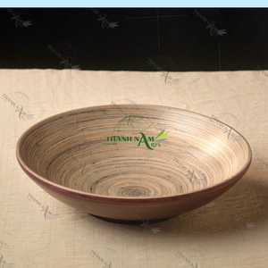 Assiettes de fête en bambou durables vietnamiennes Design classique compostables organiques et zéro déchet - Product Image 3