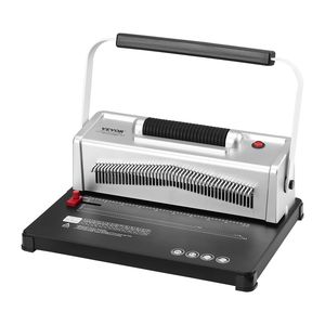 เครื่องเข้าเล่มแบบสันห่วงลวด 46 รู รุ่นแมนนวล ใช้ไฟฟ้า สำหรับเข้าเล่มเอกสารได้ 500 แผ่น พร้อมห่วงลวดขนาด 5/1 จำนวน 100 ชิ้น สำหรับเข้าเล่มหนังสือ - Product Image 1