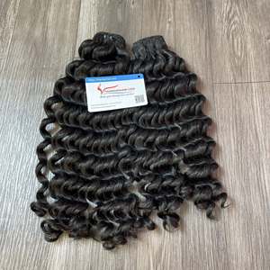 Oferta de Navidad: Extensiones de Cabello Humano Natural Negro Remy Vietnamita con Ondas Profundas, Doble Trama a Máquina, 100% Cabello Humano, Artículo Popular, Mejor Calidad - Product Image 2