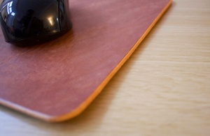 Handmade Real Leather <b>Mouse</b> Pad Anti Slip Suede Base Desk Mat Personalized Executive Writing Pad <b>for</b> <b>Computer</b> LMP-0049 - Product Image 4