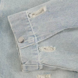 Chaqueta de Mezclilla para Hombre, Diseño Personalizado 2026, Estilo Urbano, Lavado Ácido, Hip Hop, Patrón de Esqueleto, Vintage - Product Image 5