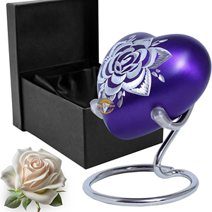 Modern Funeral Metal Urn with Secure Closure Stainless Steel Ashes Urn for Adults Elegant <b>Memorial</b> Metal Urn Supplier Metal - Product Image 1