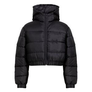 <b>Women</b> Hooded Bomber <b>Jacket</b> Full Zip Casual Outerwear Long Sleeve Ribbed Cuffs <b>Lightweight</b> Streetwear Fashion <b>Jacket</b> Soft Lining - Product Image 3