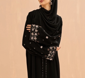 New 2026 Dubai Beautiful Black Traditional Islamic Clothing for Women Saudi Arabia Abaya Dubai Abaya Muslim Clothing Gulf Cloth - Product Image 2