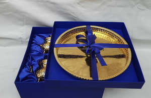 ชุดน้ำชาทองโมร็อกโกถาดแว่นตาและชุดกาน้ำชาในแพ็คของขวัญ - Product Image 4