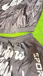 Wholesale Men's Windbreaker Short <b>Sets</b> Nylon Lightweight Men's Streetwear Sublimation Print 2 Piece Shorts <b>Set</b> - Product Image 3