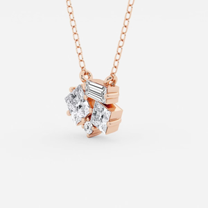 จี้เพชรเพาะเลี้ยงในห้องปฏิบัติการ 3 4 กะรัต ดีไซน์หรูหรา ประกายระยิบระยับ สร้อยคอเพชรเม็ดเดี่ยว เครื่องประดับชั้นดี ของขวัญสำหรับผู้หญิง - Product Image 1