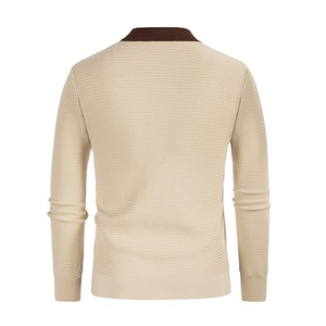 Suéter tipo cárdigan clásico de punto con botones para hombre - Product Image 4