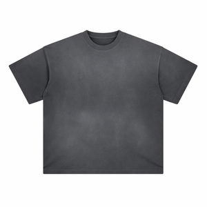 T-shirts unisexes surdimensionnés en coton 100% épais, personnalisables, de haute qualité, style streetwear, vierges, teints, respirants, vente en gros - Product Image 2