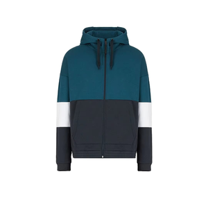 Chándal Deportivo Casual para Hombre con Capucha y Cuello Alto, Diseño Color Block, Cierre Completo, Transpirable, Mezcla de Spandex/Poliéster, Ropa de Otoño - Product Image 4