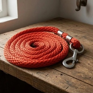 Corde de trelage personnalisée pour chevaux, entièrement tressée, avec crochet pivotant et boulon, accessoires équestres, corde de trelage tressée à la main - Product Image 4