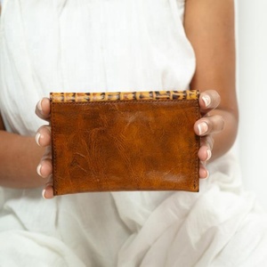 Hand Tooled Carving Small <b>Wristlet</b> Coin Purse Western Hair On Cowhide Leather Multi Uses Mini Wallet For Women Western Gifts - Product Image 4