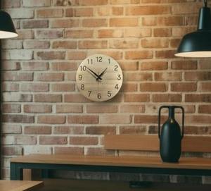 Large Rustic Wooden Wall Clock 40cm Farmhouse Style Silent Quartz Home Decoration At Cheap Price - Product Image 4