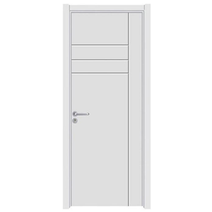 Porte intérieure professionnelle en composite bois-plastique (WPC) silencieuse et écologique avec cadre, design moderne et populaire - Product Image 2