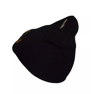 8" Black Mason Masonic Gold Symbol Snow Cap Beanie Cap Hat Regalia High Quality Wholesale Customized Knitted Beanies - Product Image 4
