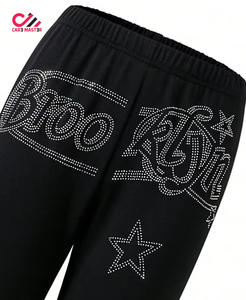 Chándal Deportivo de Invierno Personalizado con Pedrería para Hombre, 100% Algodón, Felpa, Secado Rápido y Transpirable - Product Image 3