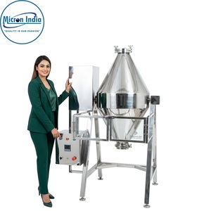 Mélangeur à double cône robuste Micron India, conception en acier inoxydable, pour boissons gazeuses et poudres sèches, 440V - Product Image 6